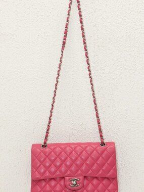Chanel Classic Double Flap Bag Pink Quilted Lambskin 19480807